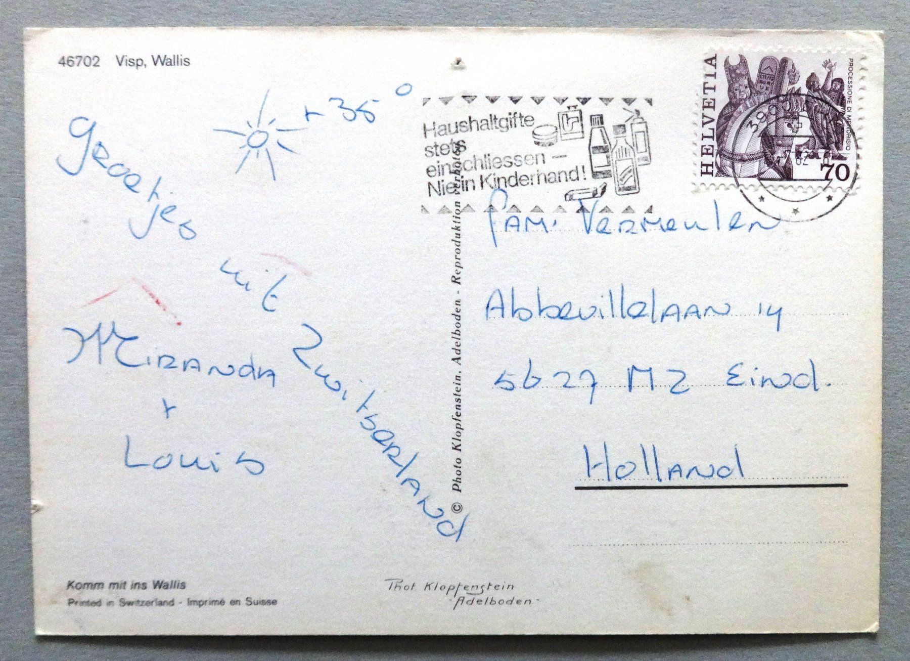 Cartes postales: Visp – Défectueux à Fétigny par Billy2miny 1