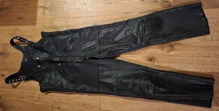 Latzlederhose aus den 80'90' Jahre, Bikerhose, Motorradhose