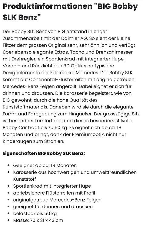 Veicoli per bambini: Big Bobby Car Mercedes – Usato da Saland venduto da Marejo 3