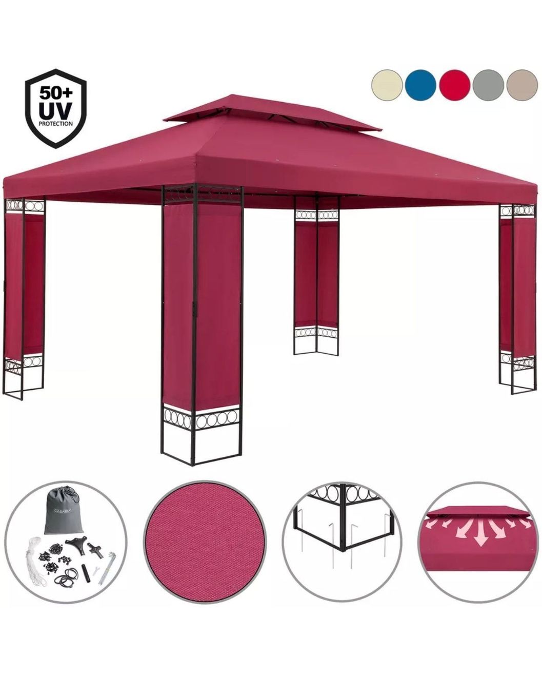 Tende & Padiglioni: +Pavillon Gartenzelt Gartenpavillon 3x4m – Nuovo e nell'imballaggio originale da Amriswil venduto da JaJa-Express