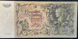 Hundert Schilling Banknote, Österreich, Jahrgang 1949