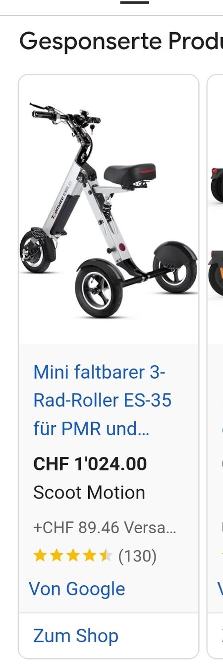Voiturettes électriques: TopMate ES-35 Dreirad Roller – Neuf (Voir description) à Basel par Nora2020 7