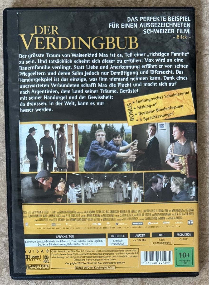 Alle DVDs: DER VERDINGBUB – Neu (gemäss Beschreibung) aus Dietikon von AndreaSch01 1