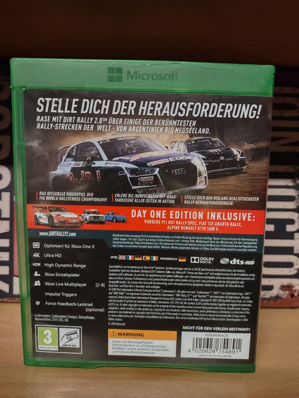 Microsoft Giochi: Dirt Rally 2.0 Xbox One - Edition Day One – Usato da Fribourg venduto da PastGame 1