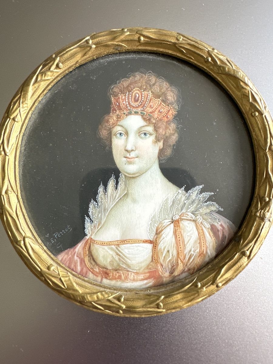 Gemälde: MINIATUR A.E.Perrot, 19.Jahrhundert – Gebraucht aus Kilchberg ZH von Seb92