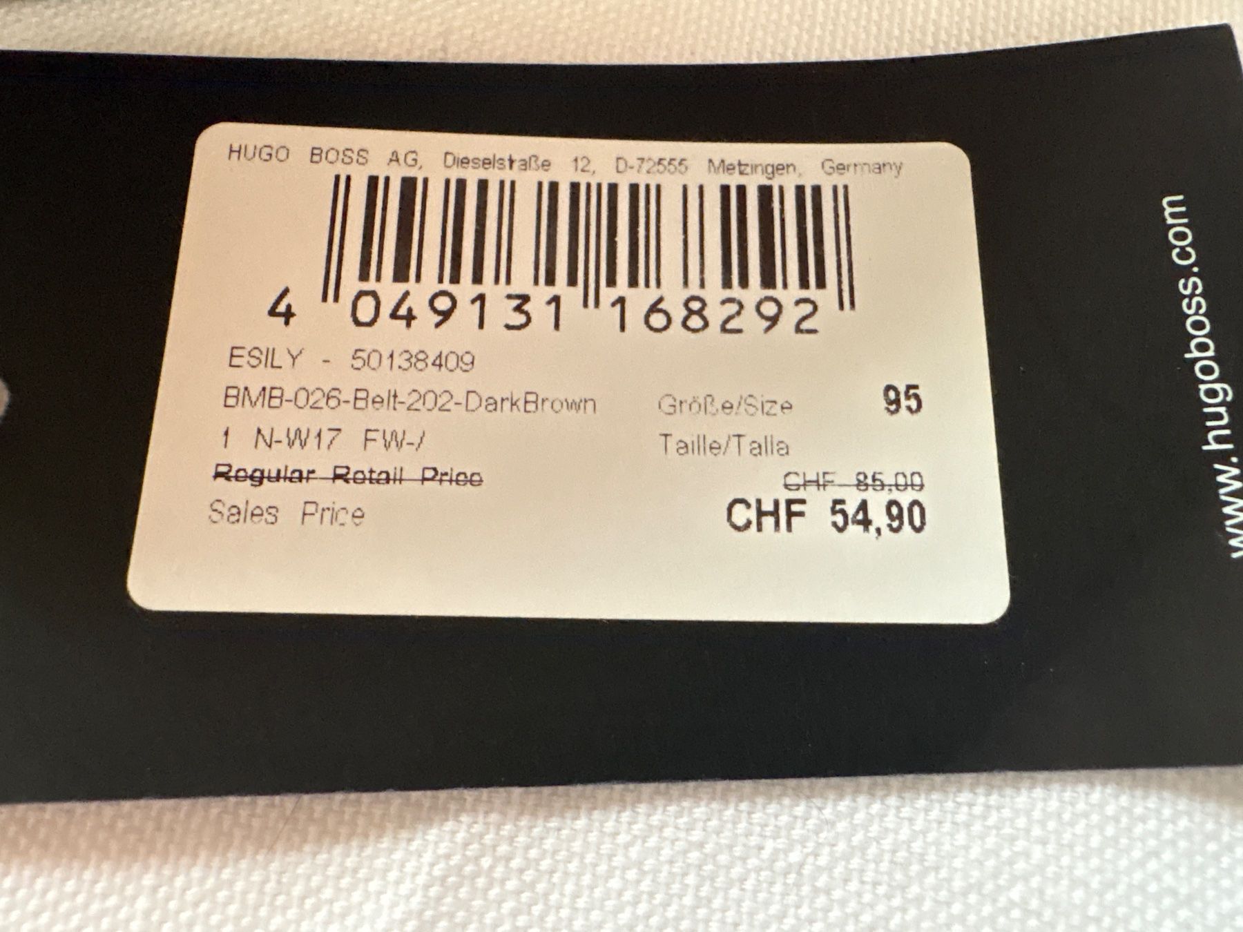 Hugo Boss Cinture: Cintura Hugo Boss Esily 95-36 – Nuovo (secondo la descrizione) da Coldrerio venduto da mkt911_4_U 2