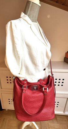 Sac à main Longchamp Gatsby en cuir rouge - Très bon état