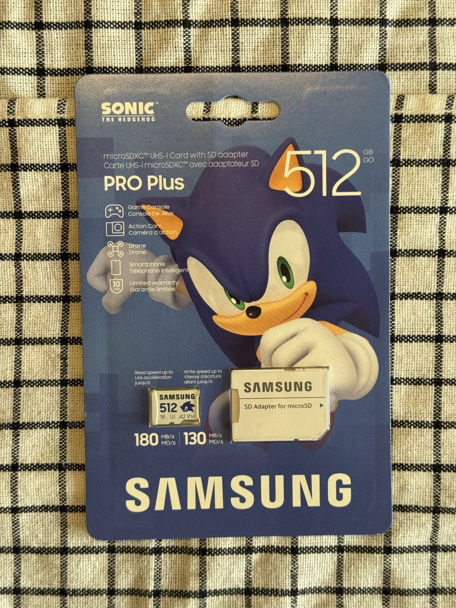 Samsung Speicherkarten: Samsung PRO Plus 512GB microSDXC, Sonic Edition – Neu und originalverpackt aus Thônex von man_78rt