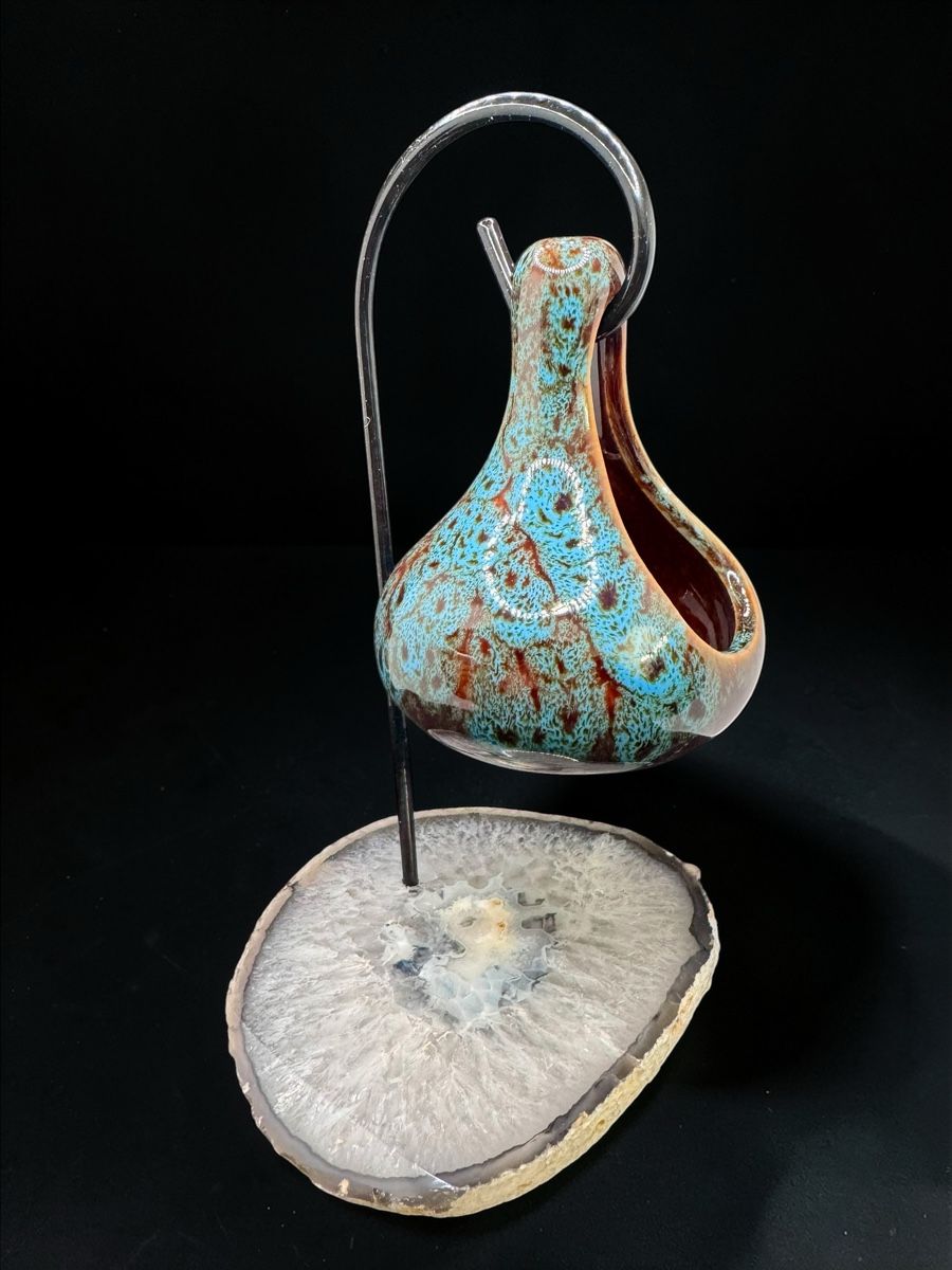 Minerali & Pietre curative: Duftlampe auf Achatplatte Nr. 5 – Nuovo e nell'imballaggio originale da Amden venduto da Energiearbeit.Laib 1