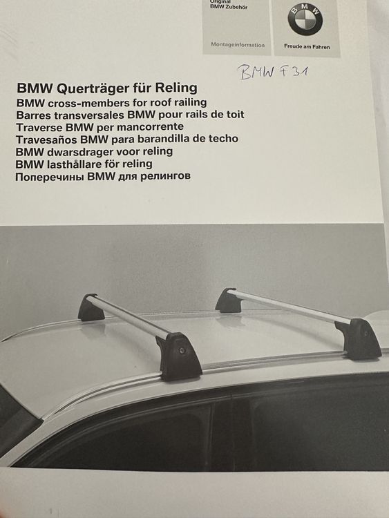 BMW 3 F31 Dachträger für Reling,