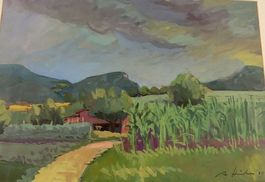 sommerliche Landschaft von Albert Stürchler      (ID 6370)