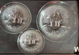 WALTHER Glas Schalen Set Baum Motiv 16 teilig