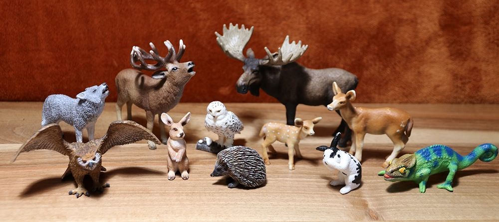11 Tiere von Schleich - Waldtiere - Vögel - Bauernhoftiere | Kaufen auf