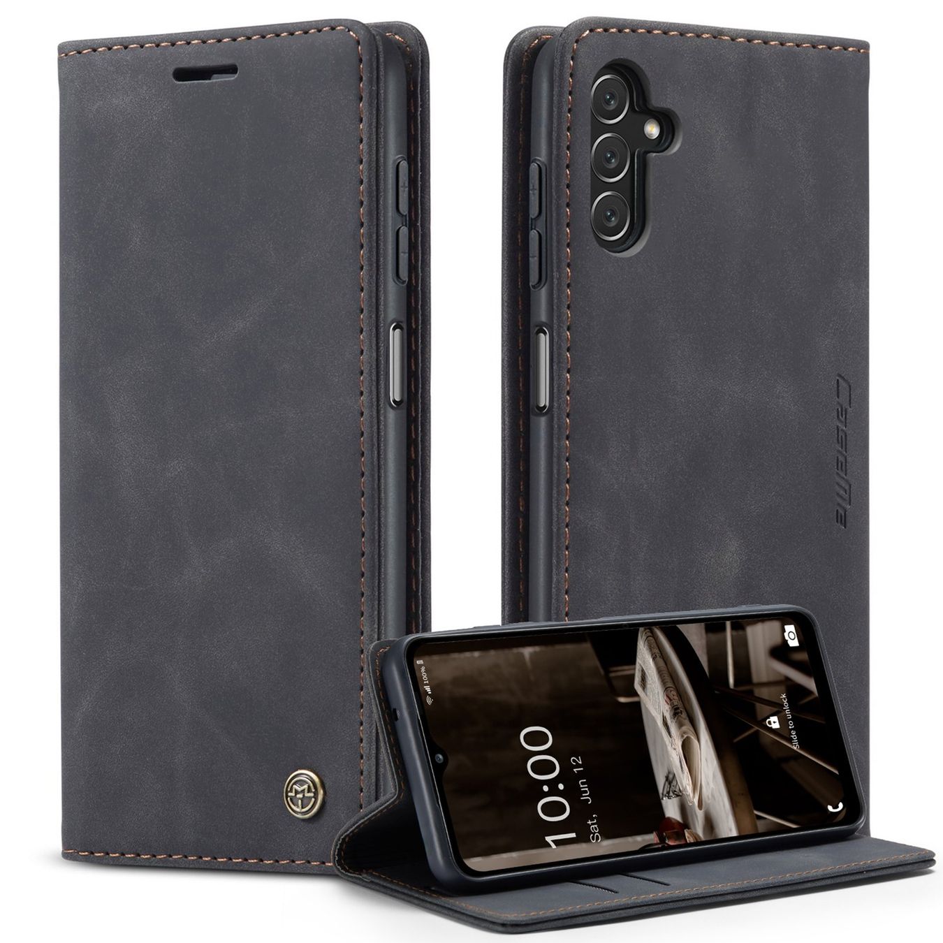 Samsung Covers & Schutzfolien: Galaxy A15 - étui à rabat support portefeuille noir – Neu und originalverpackt aus Morges von DigiAC 2