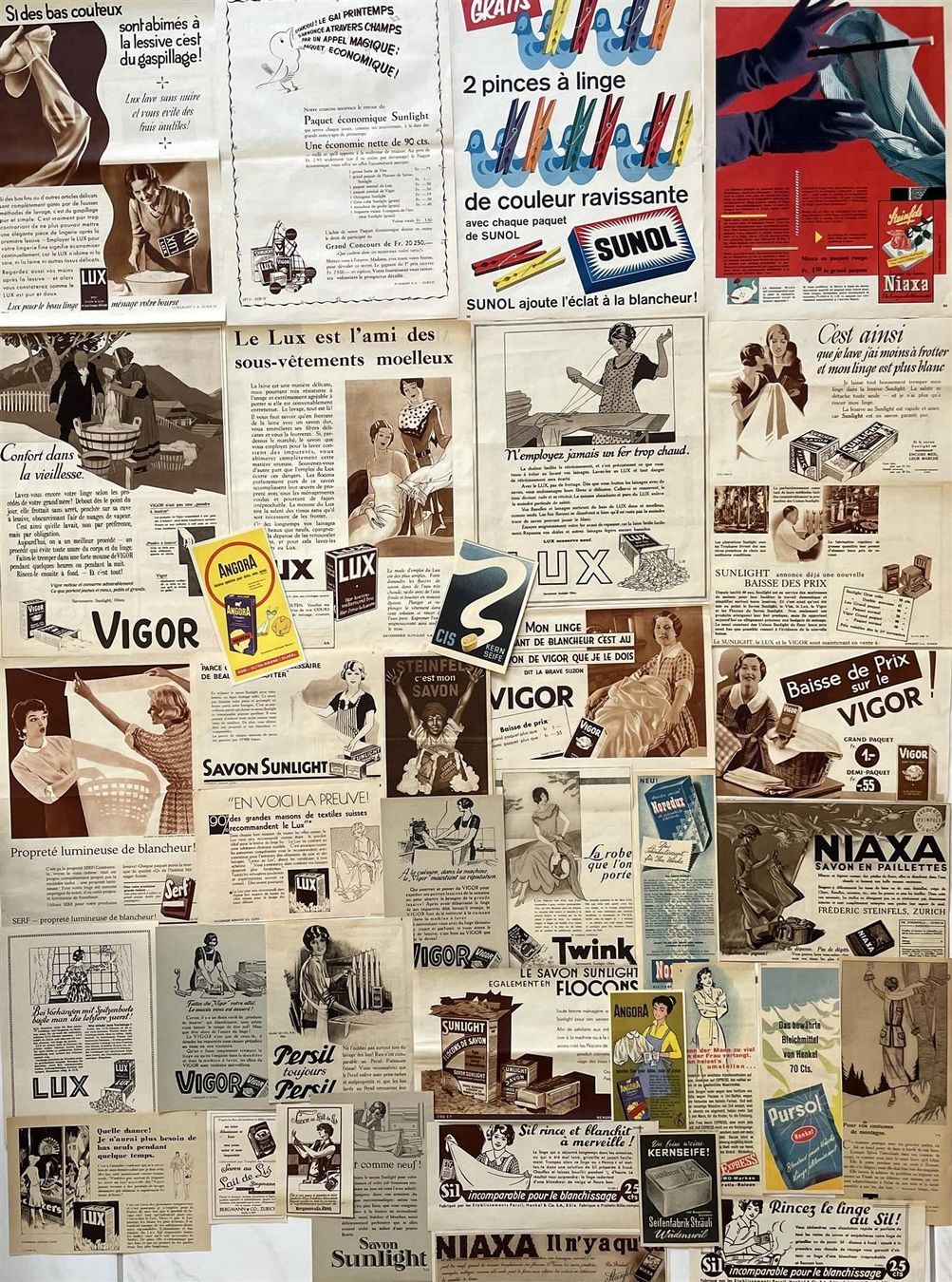 Grafica & Litografie: Waschmittel / Lessive - 38 alte Werbungen / Publicités – Usato da Savagnier venduto da Ne2065 1