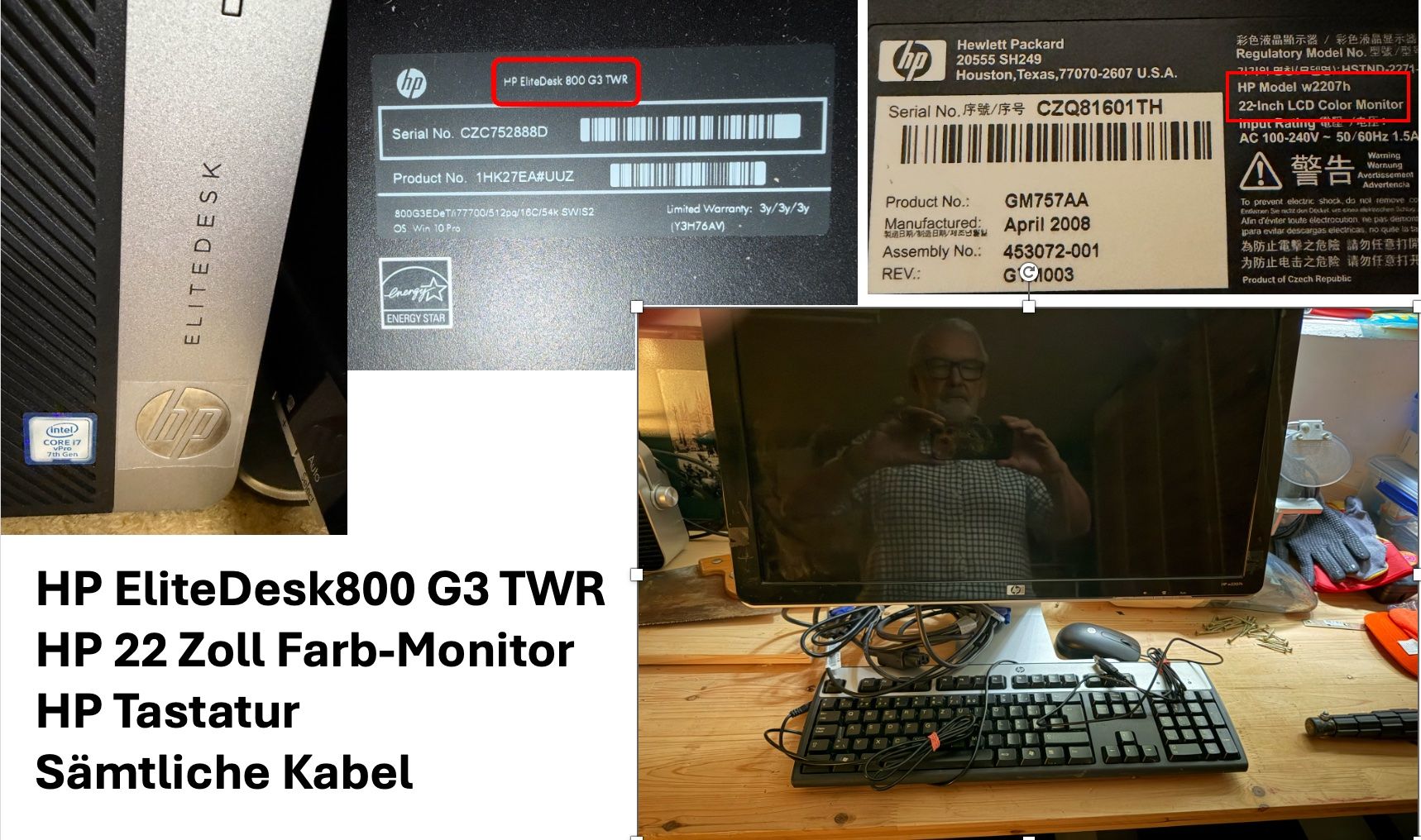 Hewlett Packard PCs: HP Elite Tower PC komplett – Gebraucht aus Spiegel b. Bern von ChrisLombard