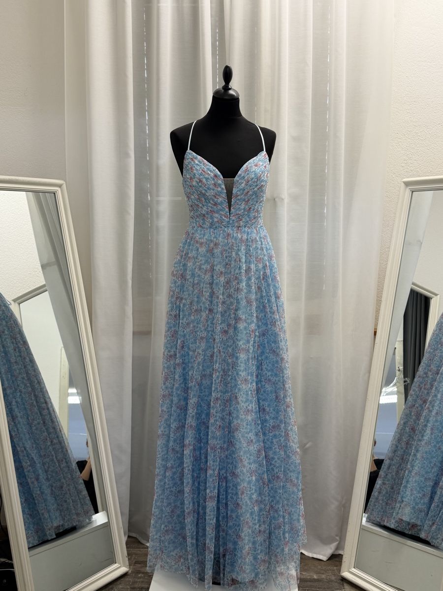 Vestiti: Blaues Maxikleid mit Blumenmuster - Größe 34 – Nuovo e nell'imballaggio originale da Schlatt ZH venduto da xhesiesi