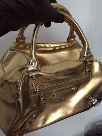 Edle Tasche Balenciaga gold Leder