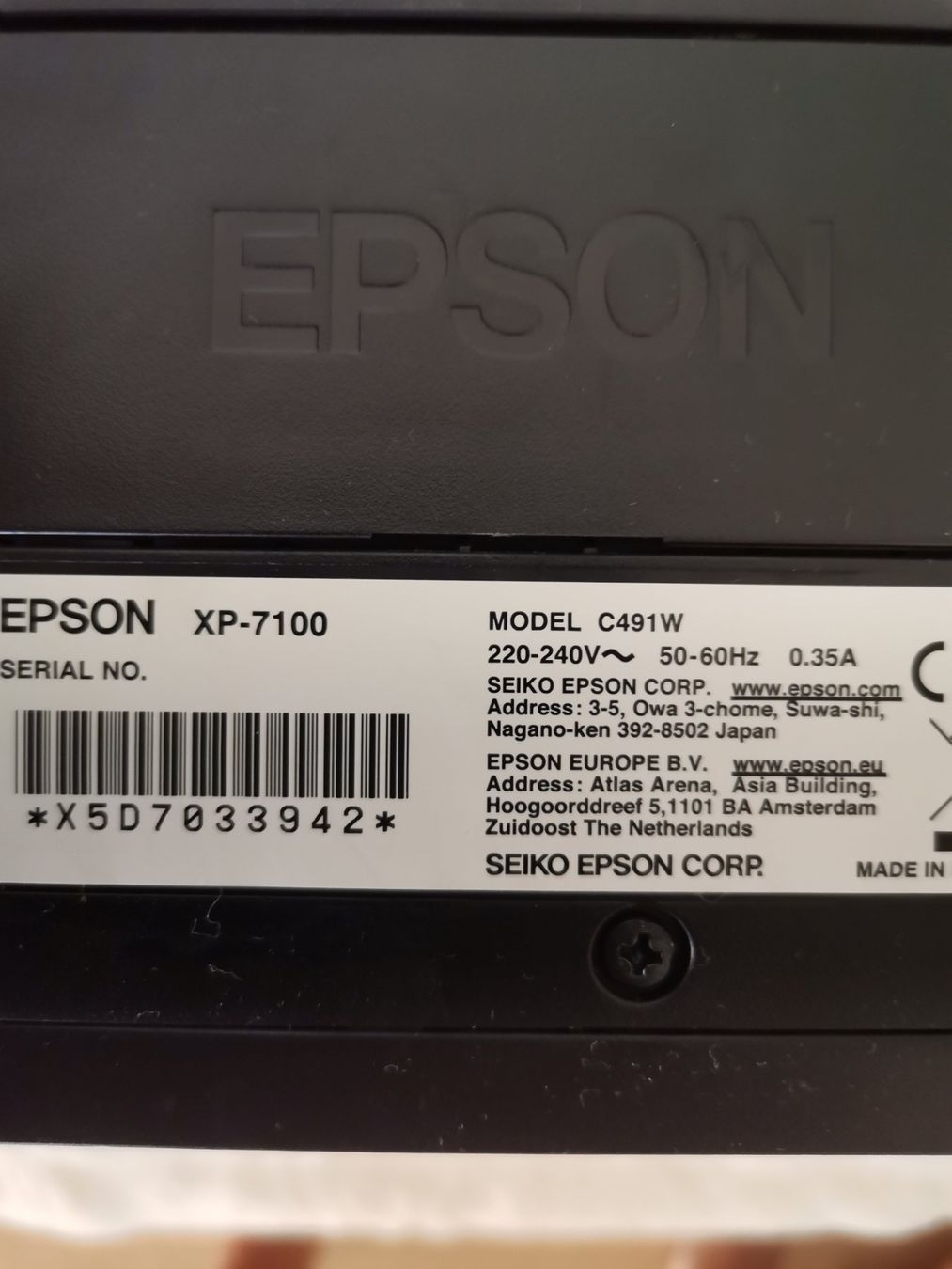 Epson Drucker: Epson Multifunktionsdrucker XP-7100 gebraucht – Gebraucht aus illnau von pelargonia 3
