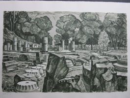 DIGGELMANN ALEX WALTER LITHOGRAPHIE NUMMERIERT NICHT SIGNIER