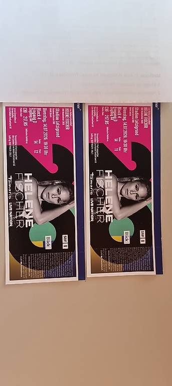 Tickets: Tickets Helene Fischer – Gebraucht aus Aetingen von Stefschne