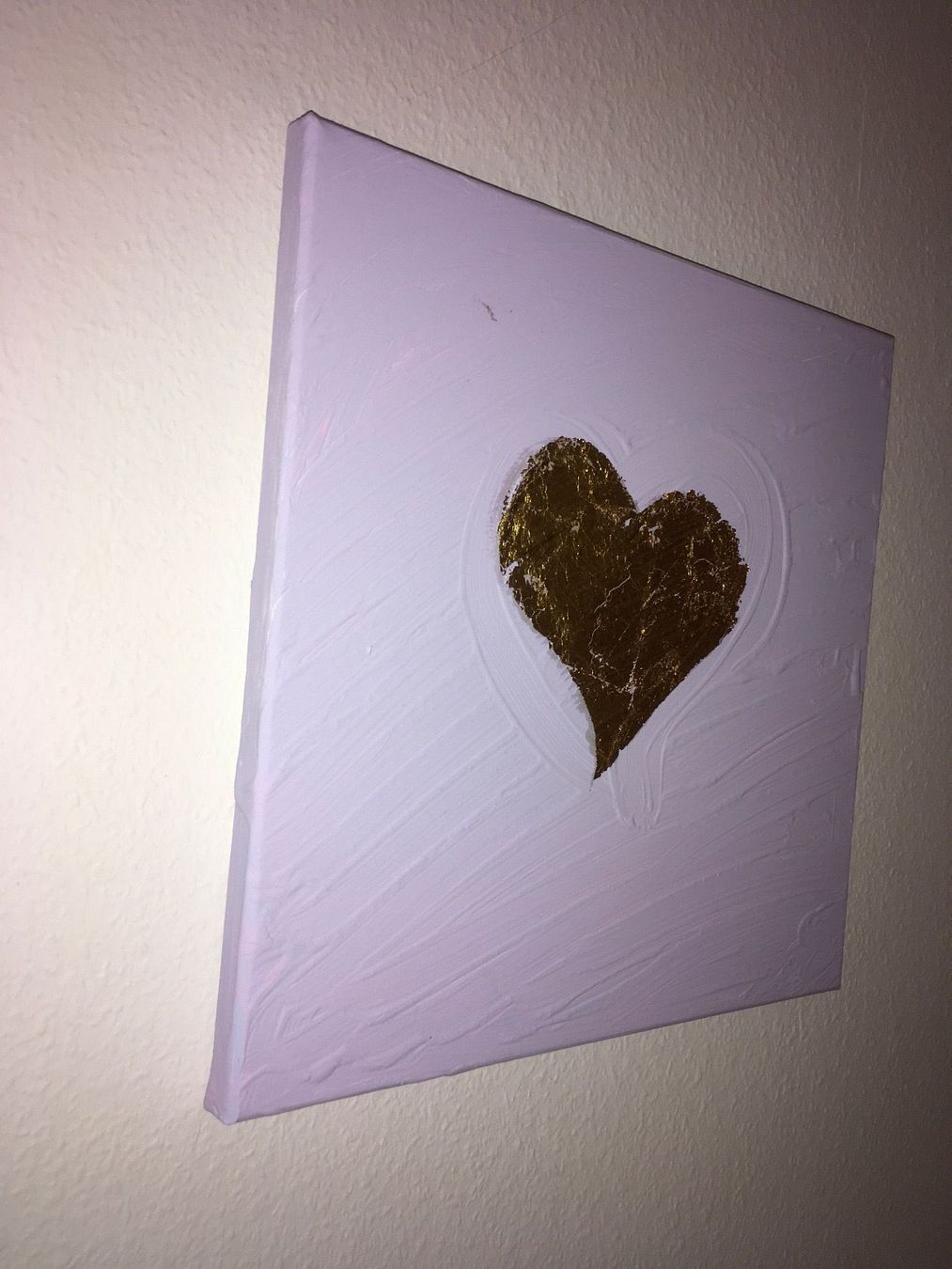 Poster & Bilder: Acryl Bild mit Blattgold Herz lila – Gebraucht aus Zug von smile060 6