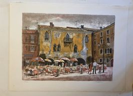 Rolf Gfeller Orig.Farblitografie handsig.  Nr. 76x57cm
