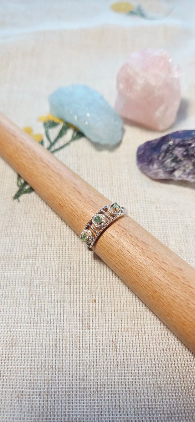 Anelli: NEW - S925 Emerald Ring (Adjustable) – Nuovo (secondo la descrizione) da Zürich venduto da cin_wcf6 1