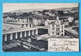 Zürich - Tiefenbrunnen - Strassenbahn - Tram-Depot - 1902