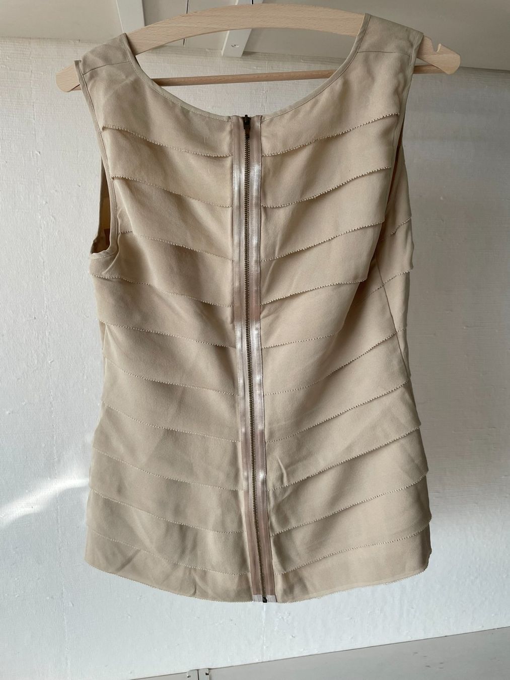 Top: haut soie tory burch s, beige – Usato da Lausanne venduto da mg_e 2
