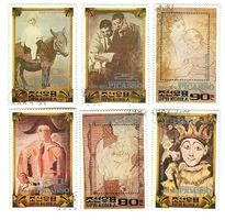 Briefmarken Malerei. Pablo Picasso Korea