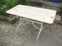 Jugendstil Gartentisch Blechtisch 75x140 guter Zustand