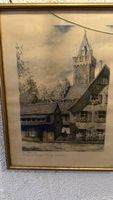 Original Handzeichnung Basel "St. Albantor" – Ölkreide,