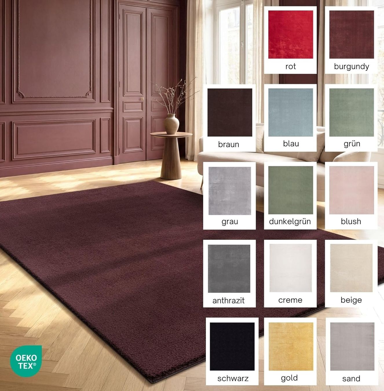 Tapis: Moderner flauschiger Kurzflor Teppich Super Soft Beige – Neuf avec emballage d'origine à Schaffhausen par smarastore 8