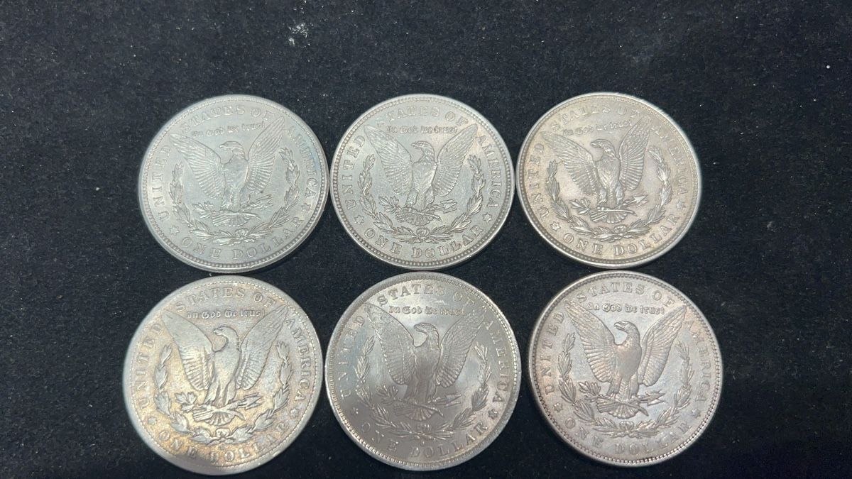 Tutti le monete: Morgan Silver Dollar, 6 Stk.,  – Usato da Schaffhausen venduto da glamour-shop 1
