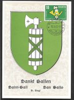 Maximumkarte Nr. 344 St. Wappen Gallen 10.3.1959