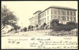 Gruss aus Burgdorf, Technikum, gelaufen 1899