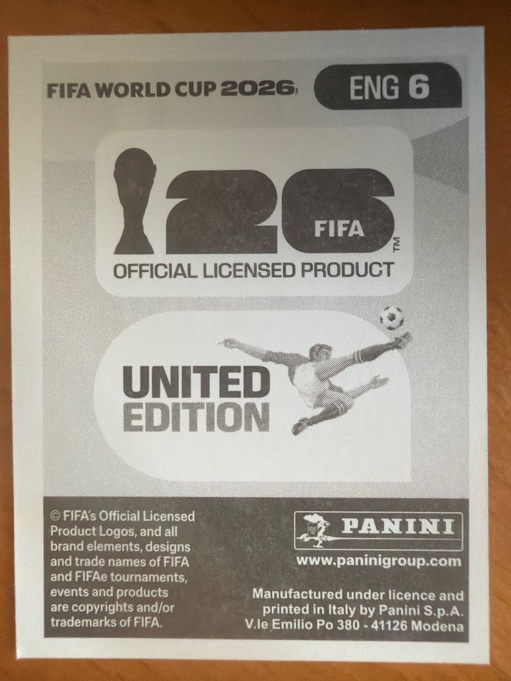 Panini Carte collezionabili: Panini ENG6 – Nuovo (secondo la descrizione) da Susten venduto da Rechnun 1