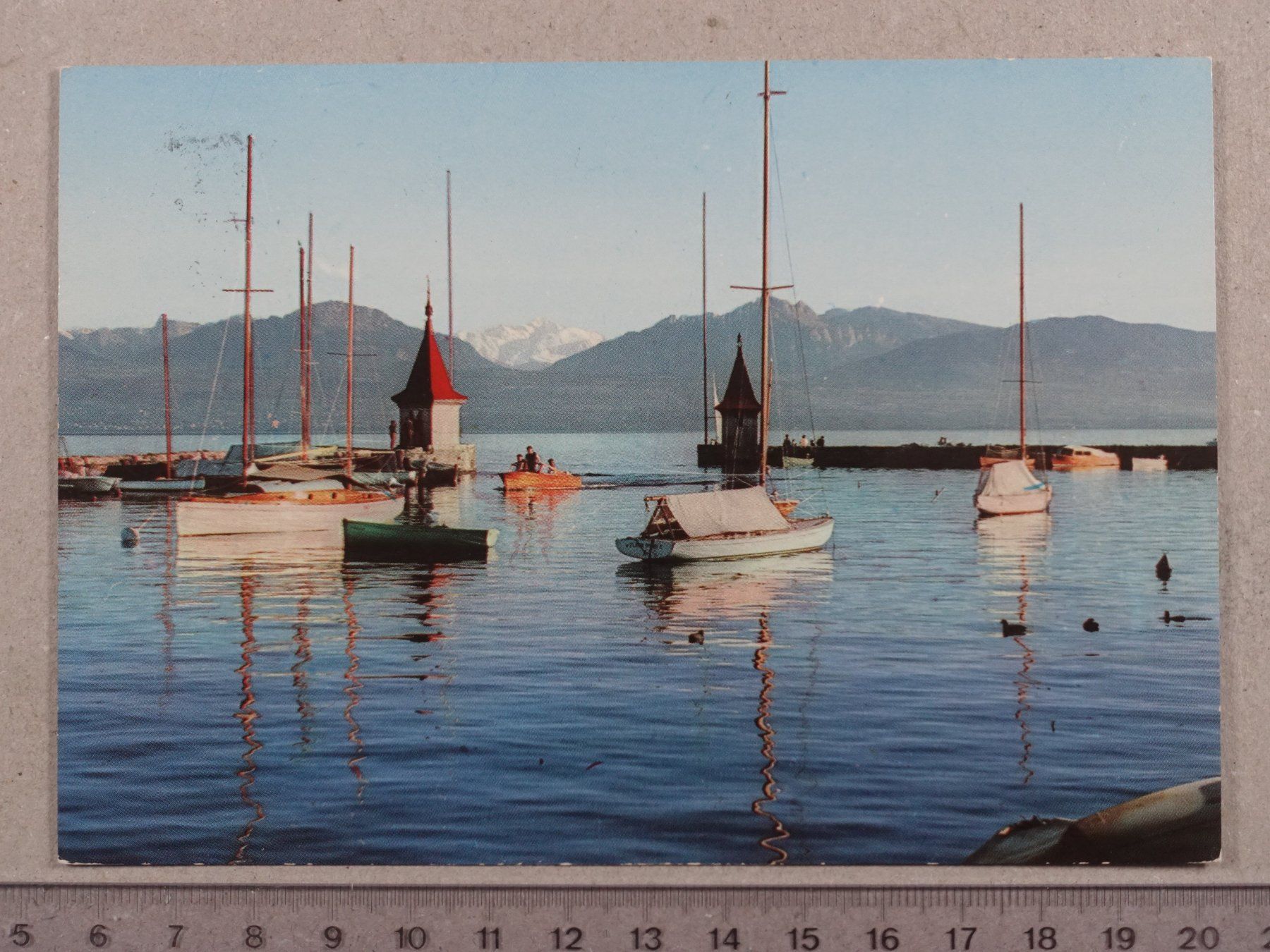 Cartoline postali: Morges, 1976, Boot, Schiff – Usato da Lenzburg venduto da fh1