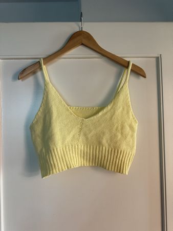 Top donna maglia giallo taglia unica nuovo