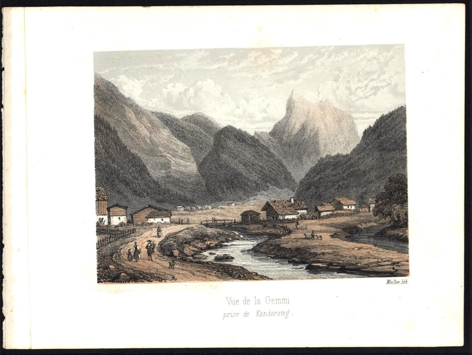 Incisioni: Kandersteg Tonlithographie – Usato da Rafz venduto da Helvet32