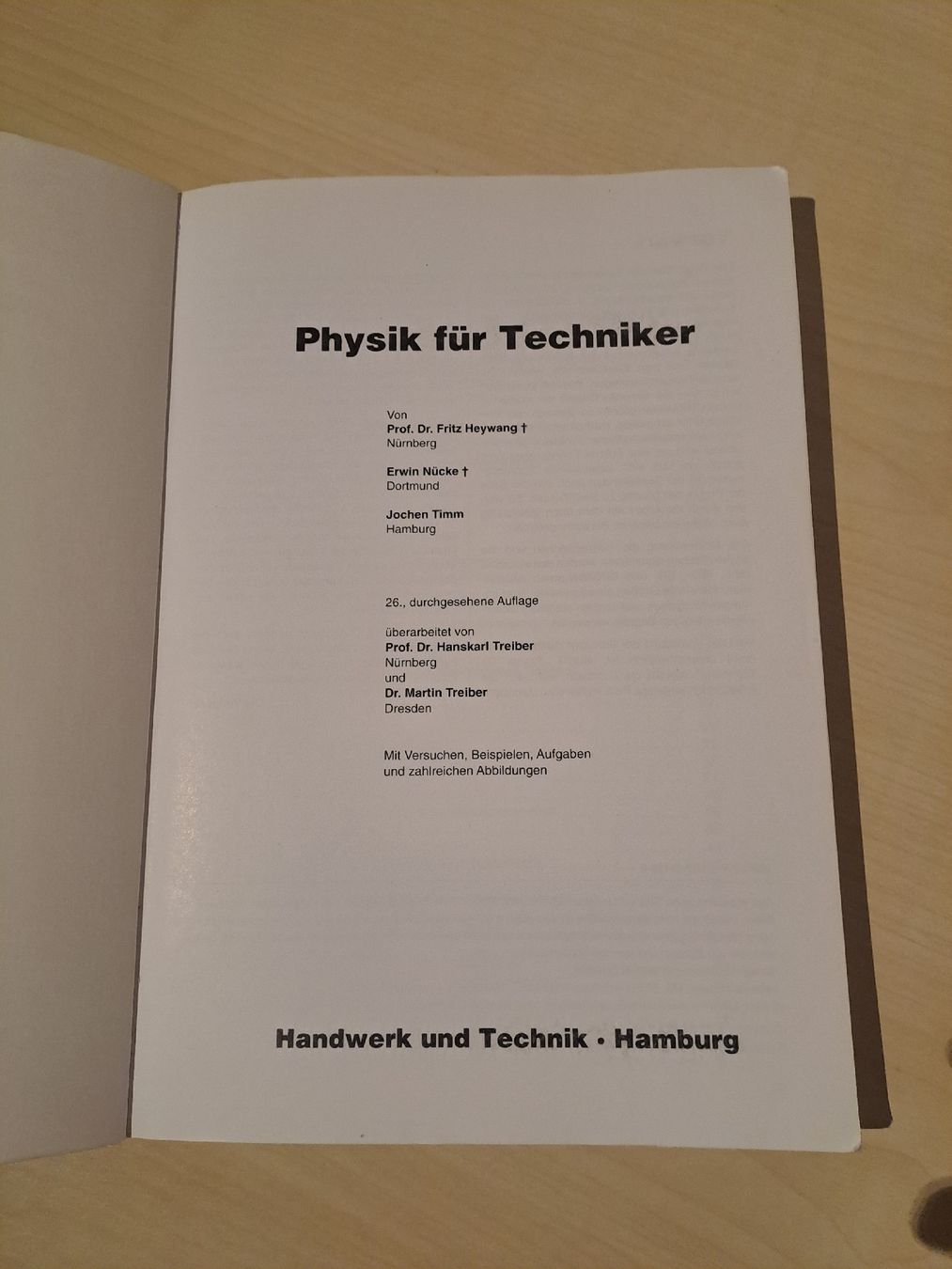 Libri: Physik für Techniker - VERGRIFFEN – Nuovo (secondo la descrizione) da Unterbäch VS venduto da boustudy 1