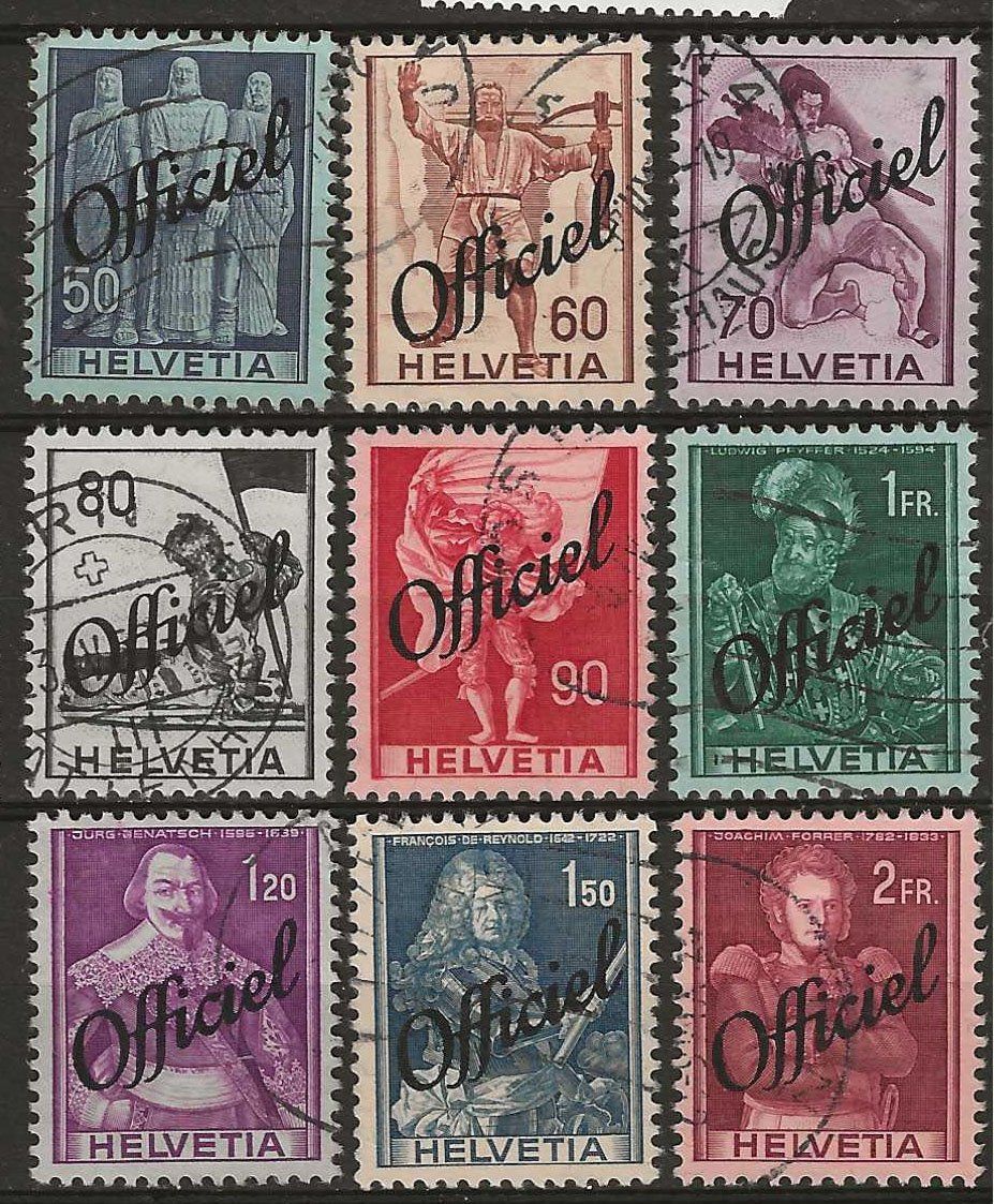 Tutti i francobolli: Off55 - Officiel no 55-63 obl. – Usato da Trélex venduto da Phil_Albert