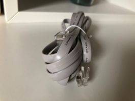 Câble Ethernet RJ45 RJ-45 ( RJ11 ?) plat gris 1.95m