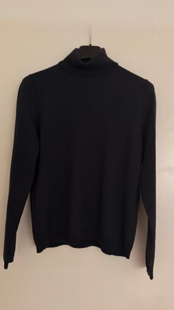 Men's Turtle Neck Sweater BOSS Merino Superfine XL Dark Blue