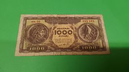 Griechische 1000 Drachmen Banknote, Jahrgang 1950, Antik