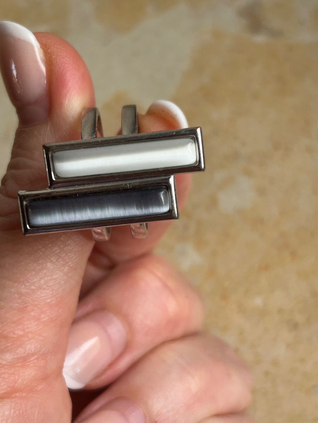 Ringe: Ring grau-weiss (Grösse 54) – Gebraucht aus Laufen von Bellebellezza 5