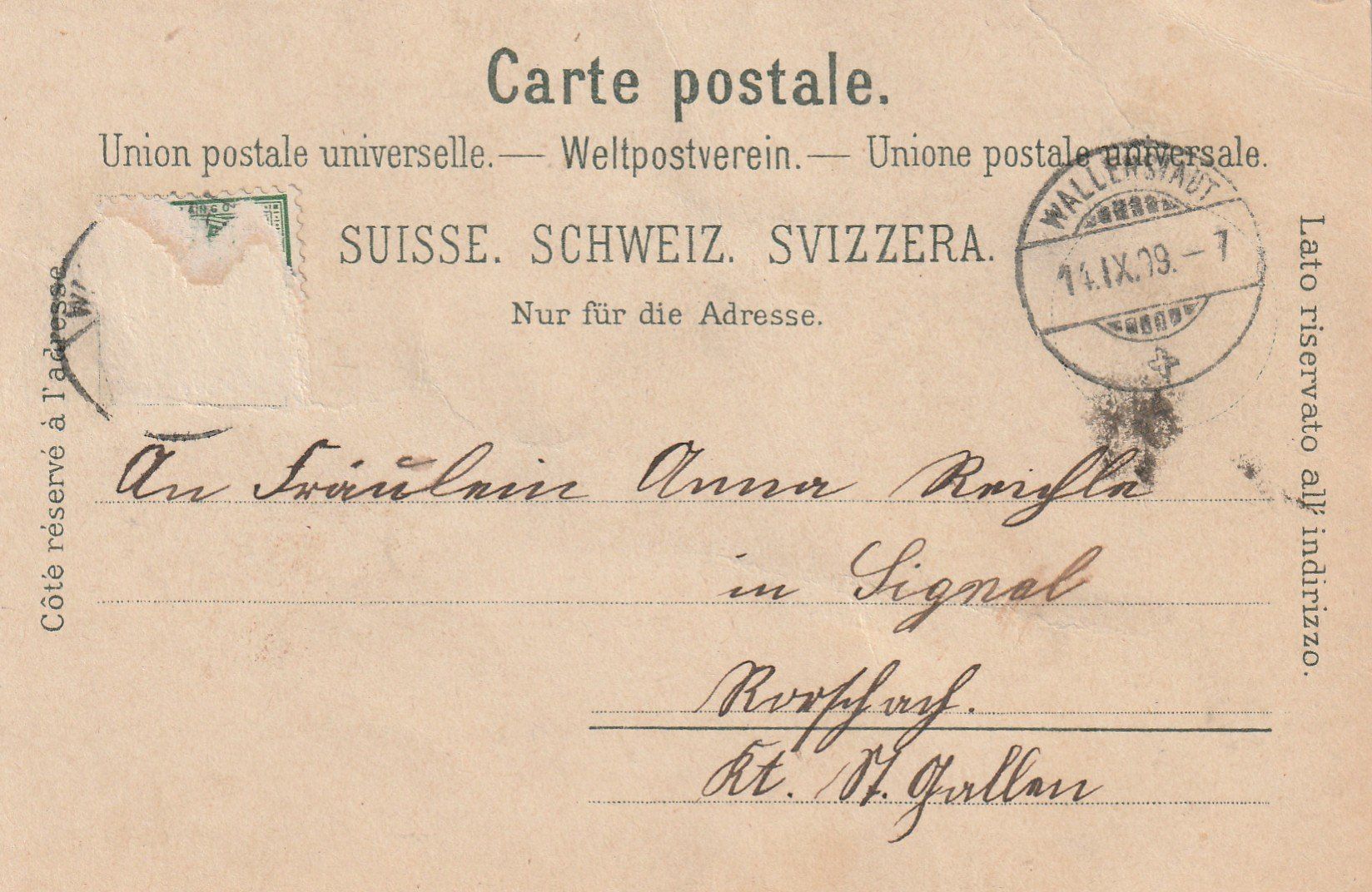 Cartoline postali: Walenstadt Litho – Usato da Rorschacherberg venduto da fratovi2 1