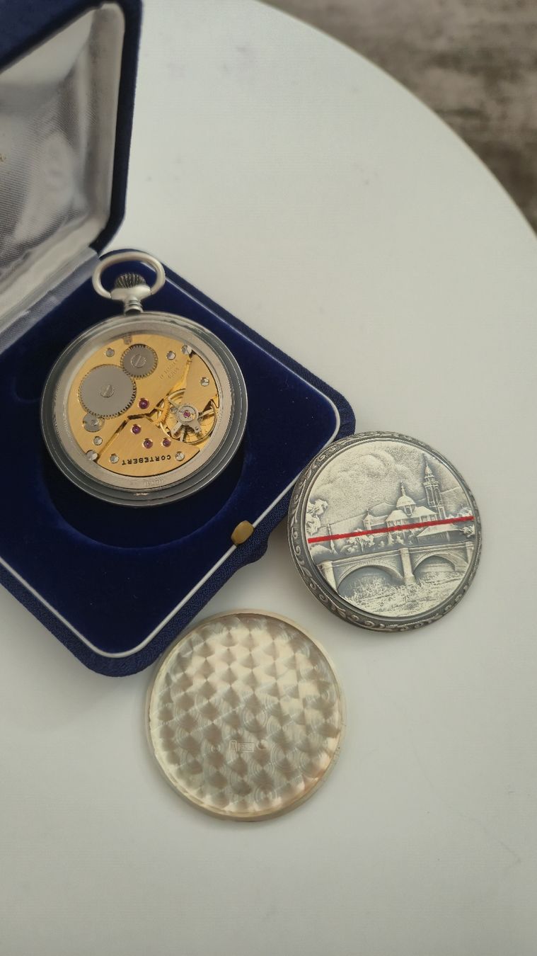 Cortébert Orologi: Cortébert Schützenuhr Solothurn 1981, Silber 925 – Usato da Marbach SG venduto da Zippo1401 4