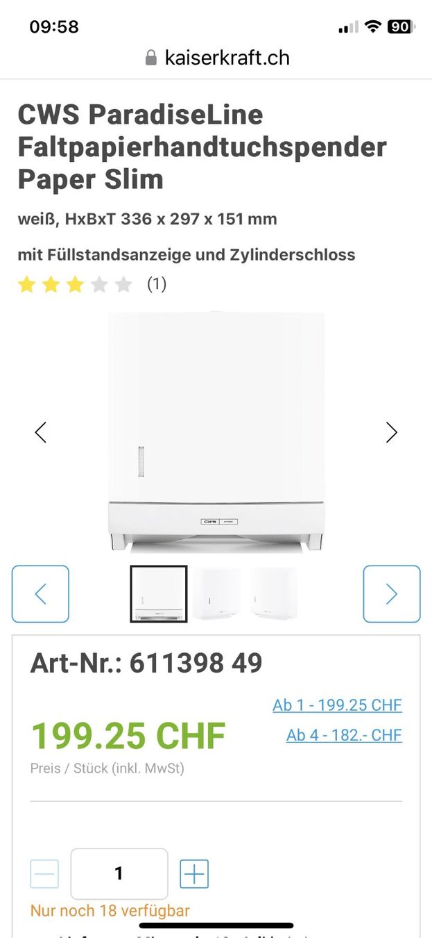 Portasciugamani: CWS Profi Papier Handtuchhalter – Nuovo (secondo la descrizione) da Oberbüren venduto da Gurki610 3